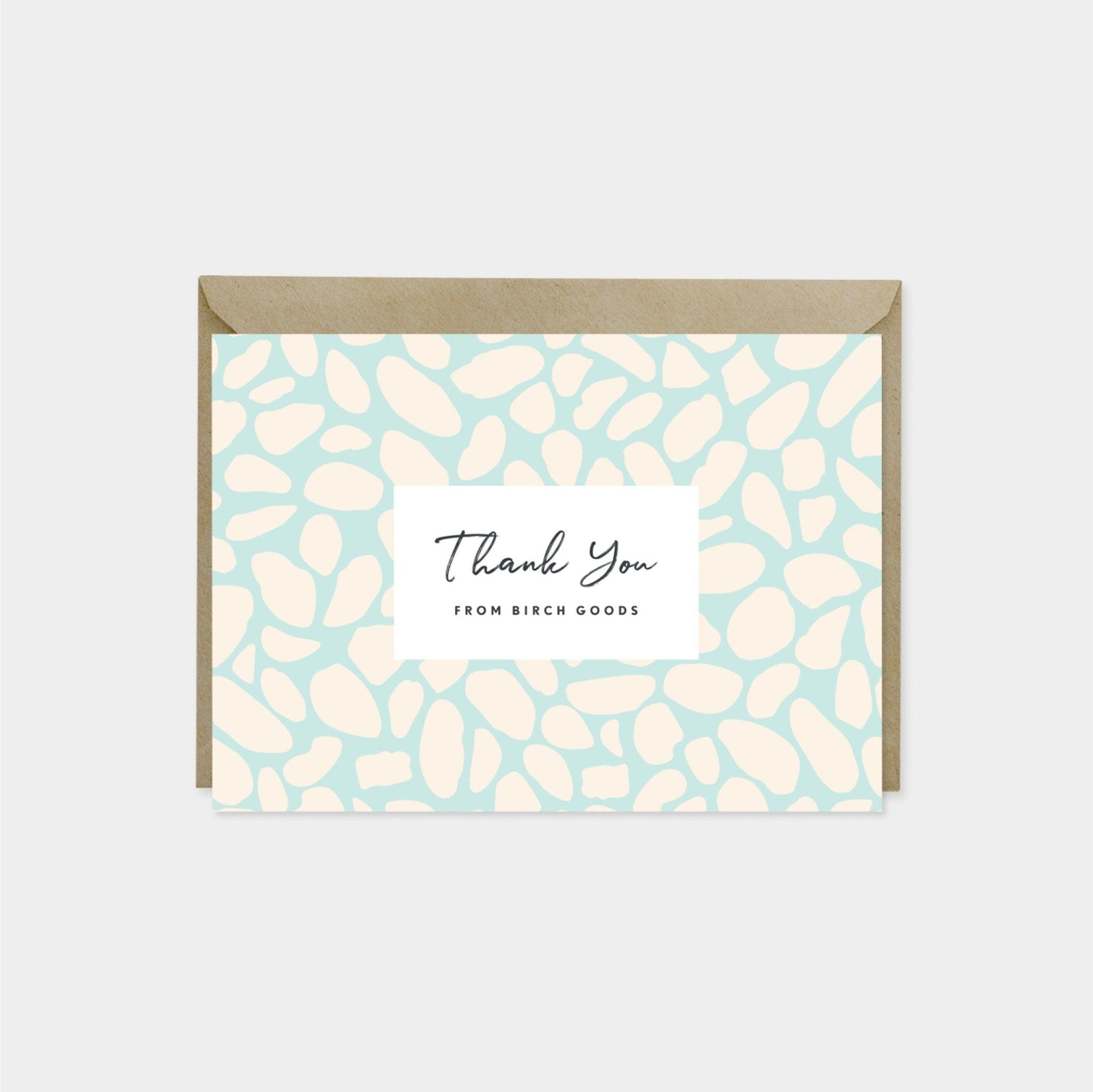 Pebble Pattern Thank You Card III,-Greeting & Note Cards-The Design Craft