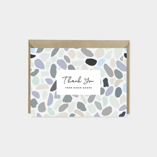 Pebble Pattern Thank You Card IV,-Greeting & Note Cards-The Design Craft