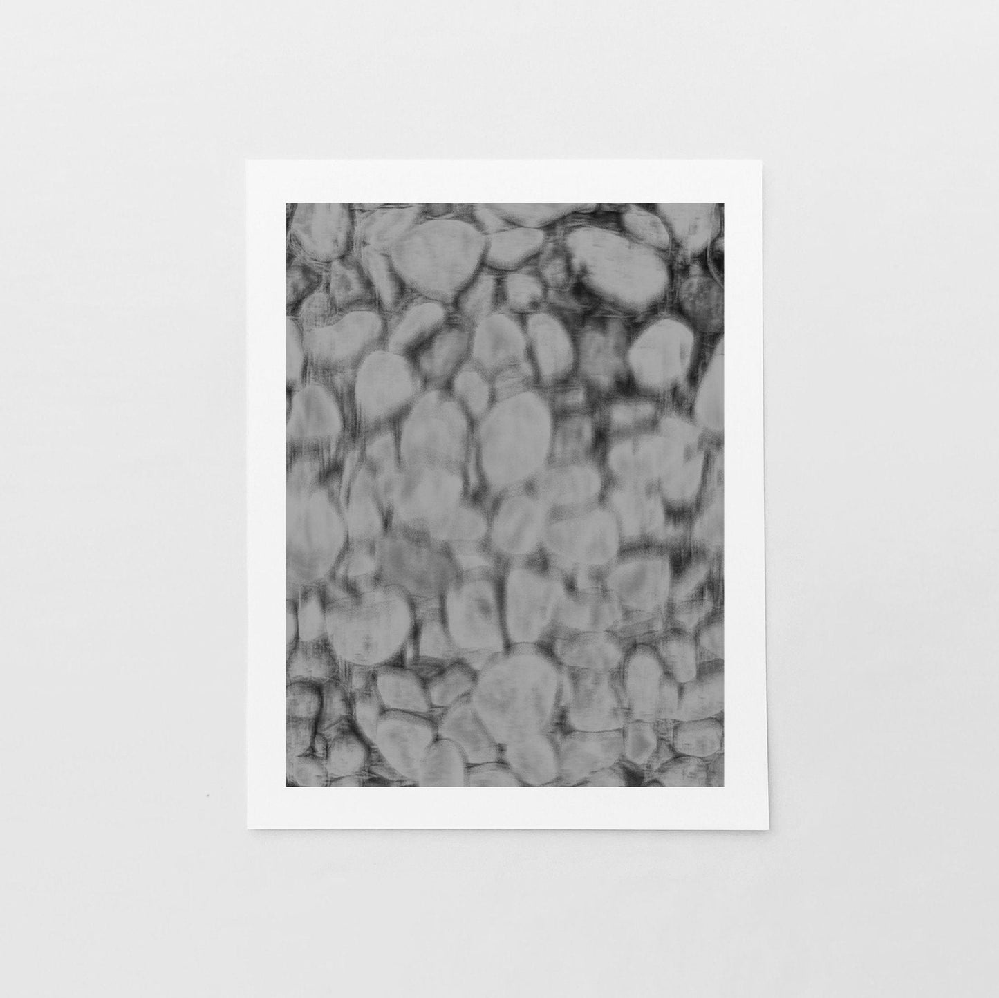 Pebbles Black and White Art Print, Photo-Art Prints-The Design Craft