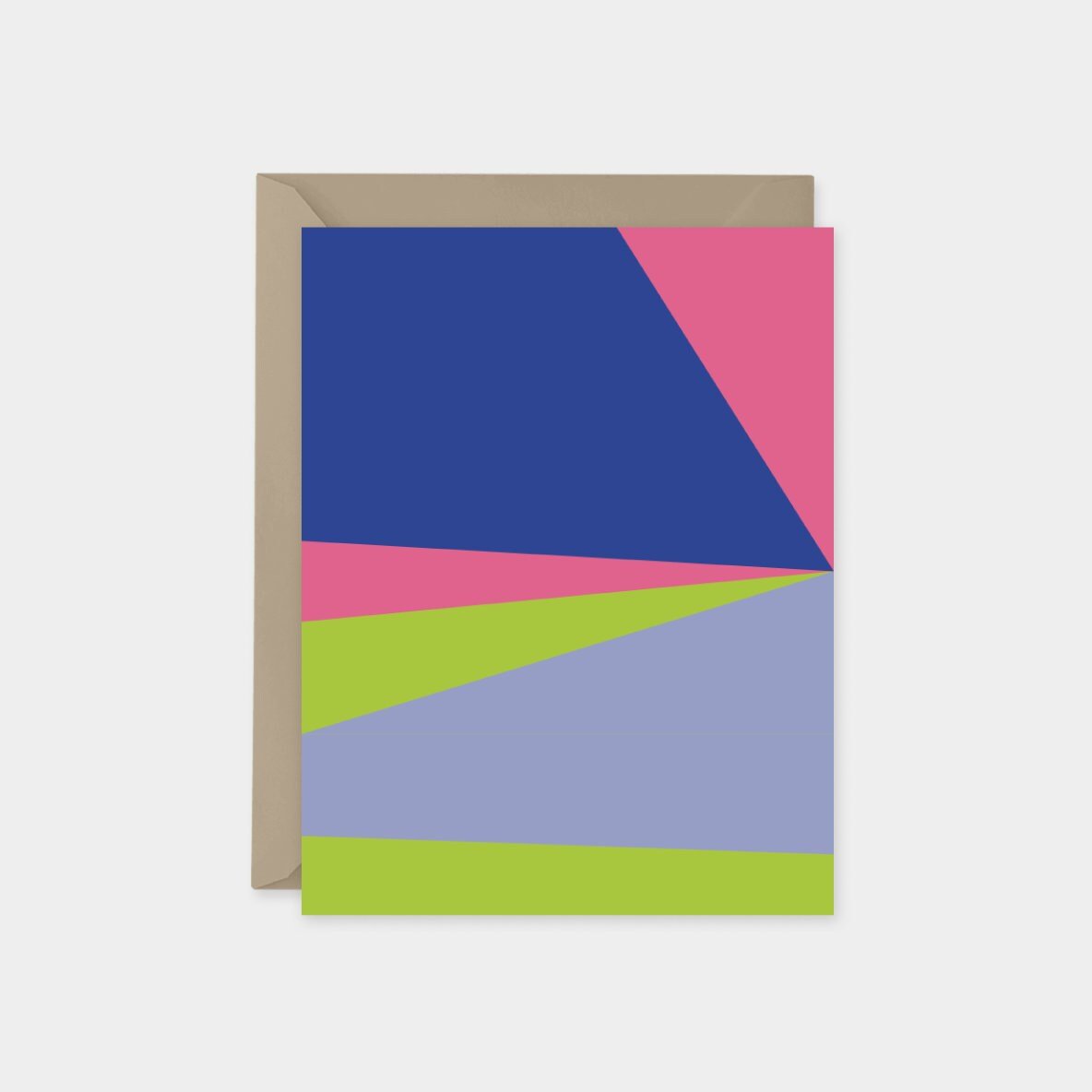 Periwinkle & Lime Color Block Card,-Greeting & Note Cards-The Design Craft