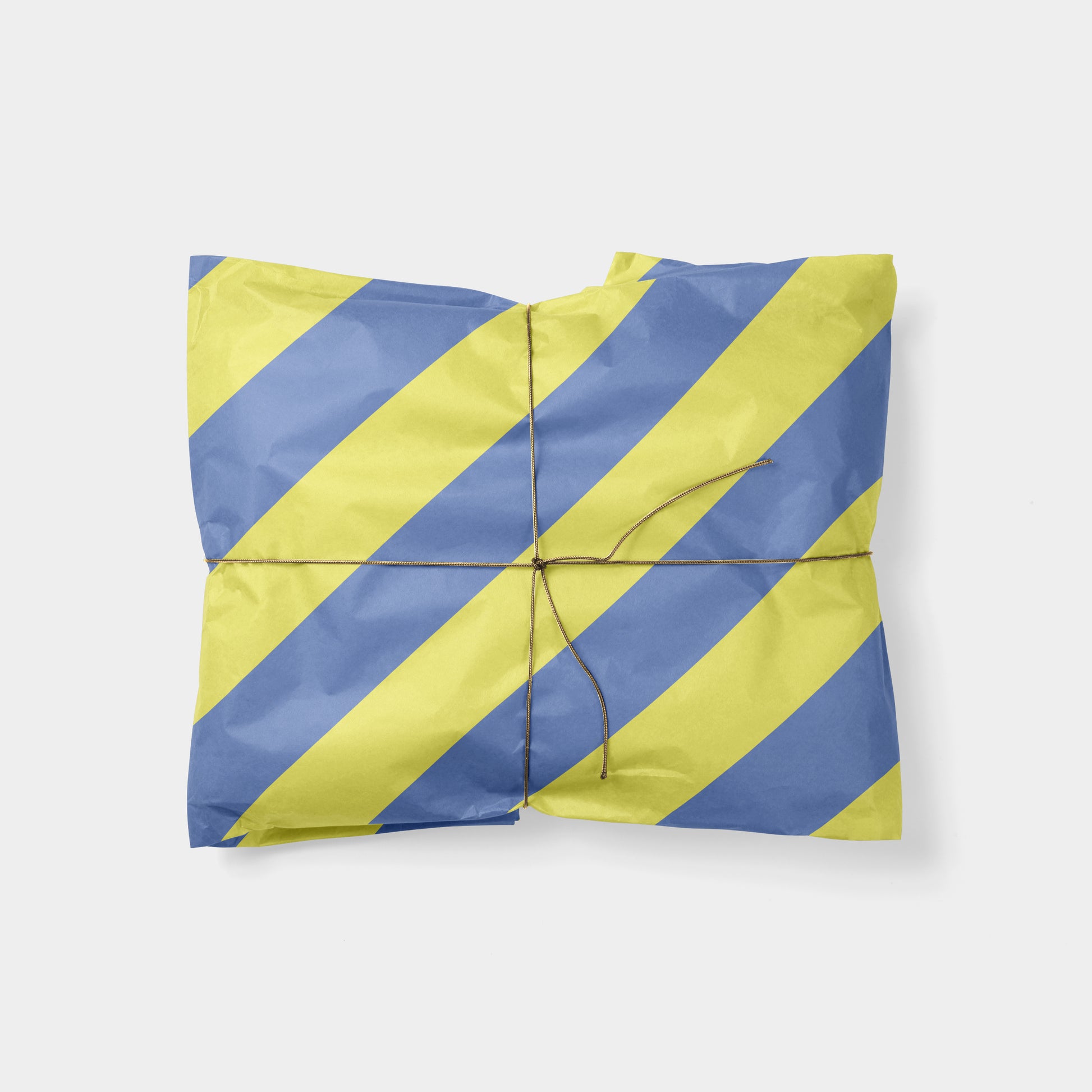 Periwinkle & Yellow Stripe Gift Wrap