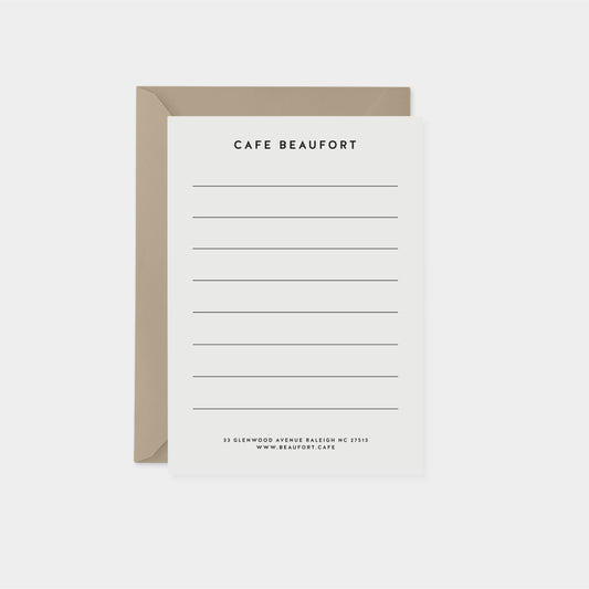 Personalized Blank Menu Card II-Greeting & Note Cards-The Design Craft