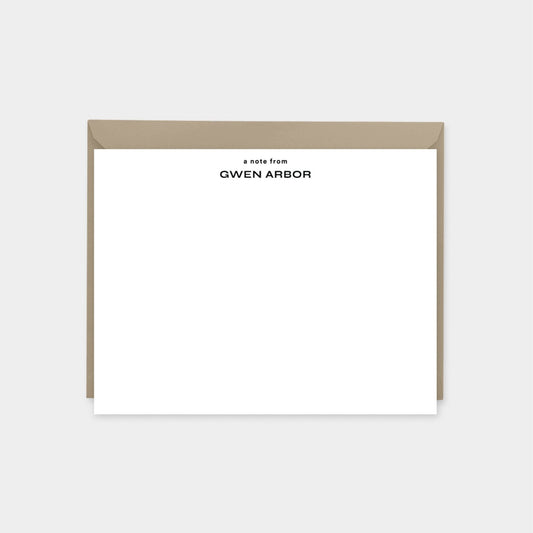 Personalized Note Cards VI, Modern Note-Greeting & Note Cards-The Design Craft