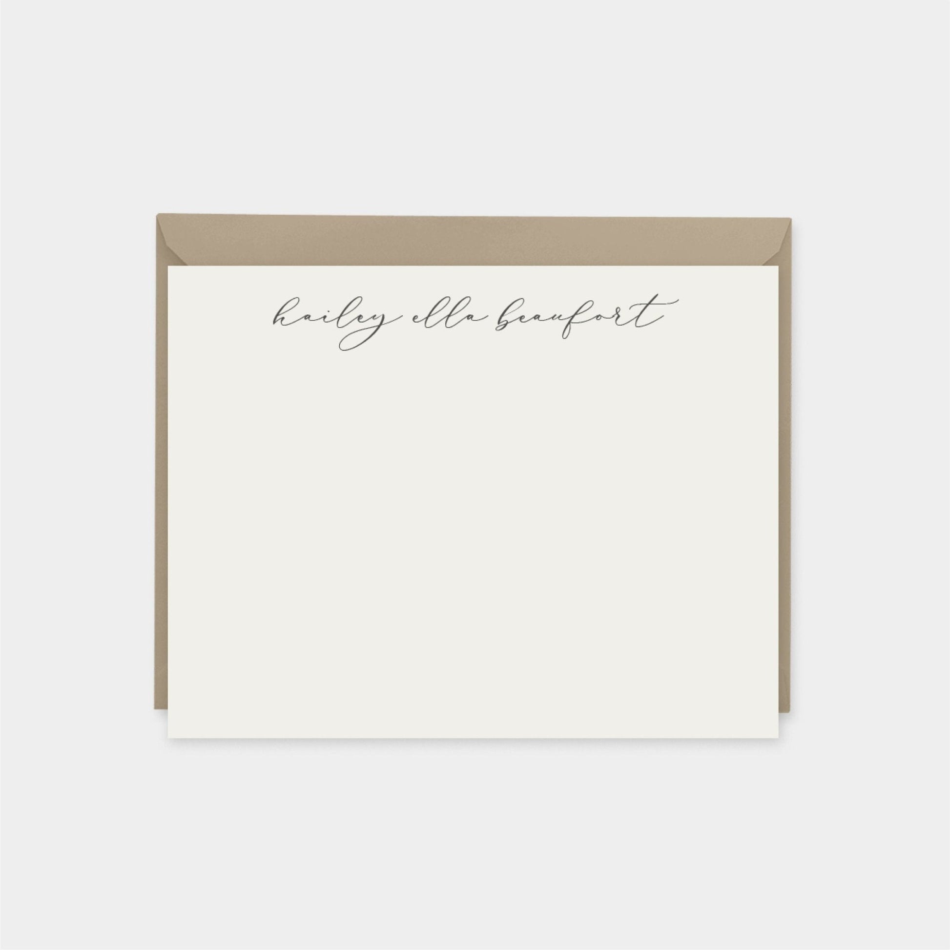 Personalized Script Note Cards, Elegant-Greeting & Note Cards-The Design Craft