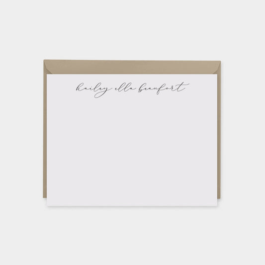 Personalized Script Note Cards III,-Greeting & Note Cards-The Design Craft