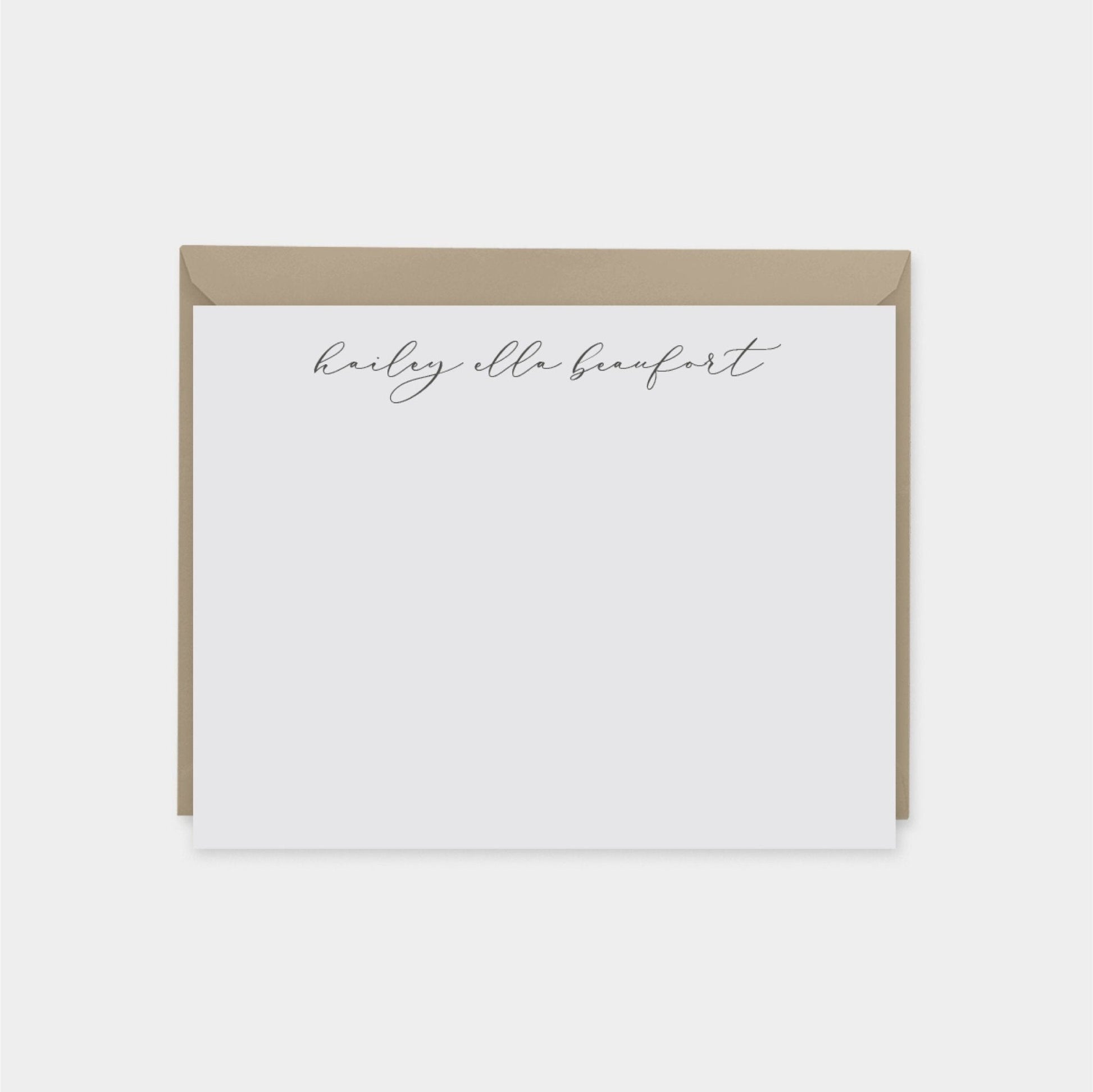 Personalized Script Note Cards IV,-Greeting & Note Cards-The Design Craft