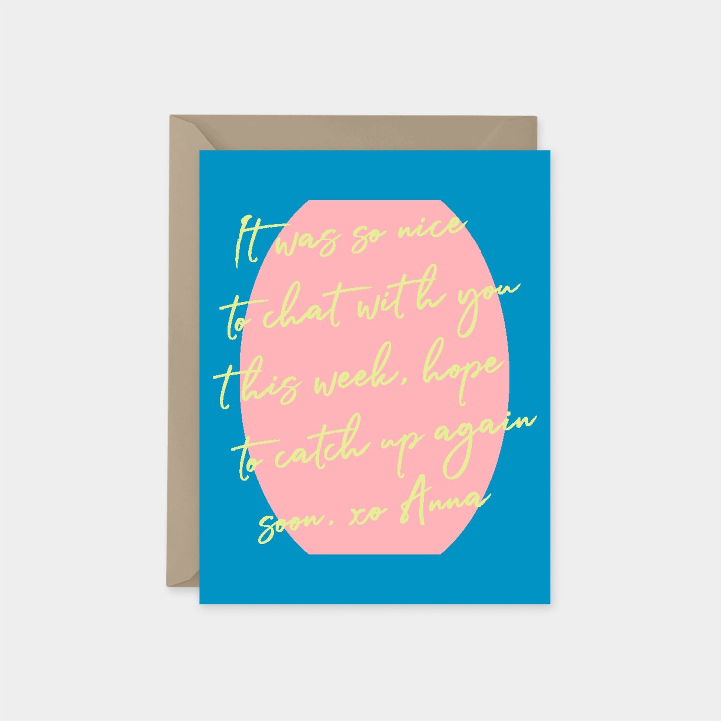 Pink & Blue Neo Shape Art Card
