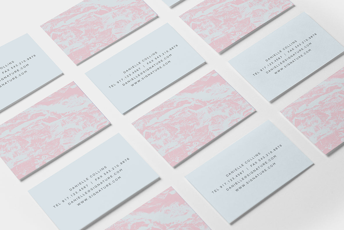 Pink & Blue Terrain Business Card-Greeting & Note Cards-The Design Craft