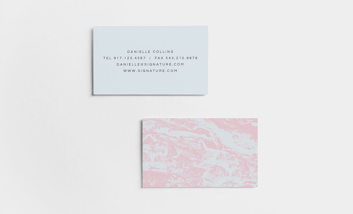 Pink & Blue Terrain Business Card-Greeting & Note Cards-The Design Craft