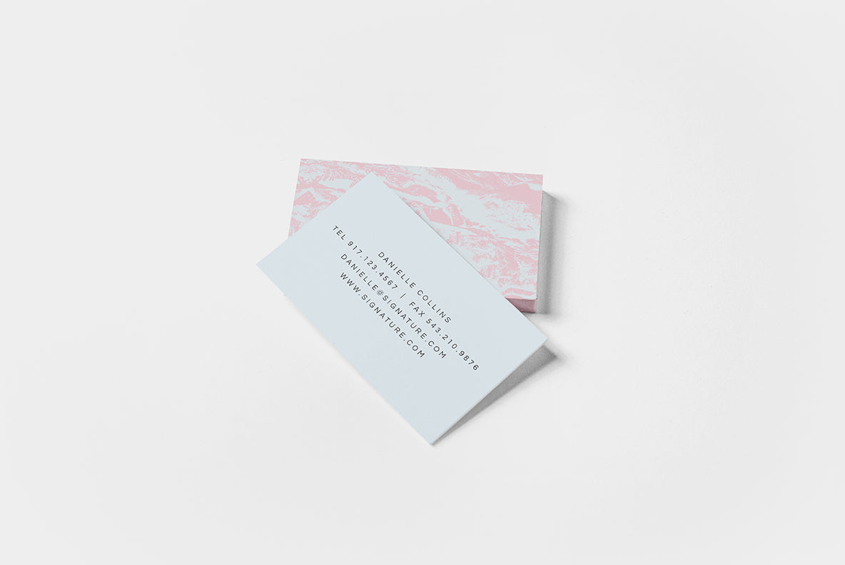 Pink & Blue Terrain Business Card-Greeting & Note Cards-The Design Craft