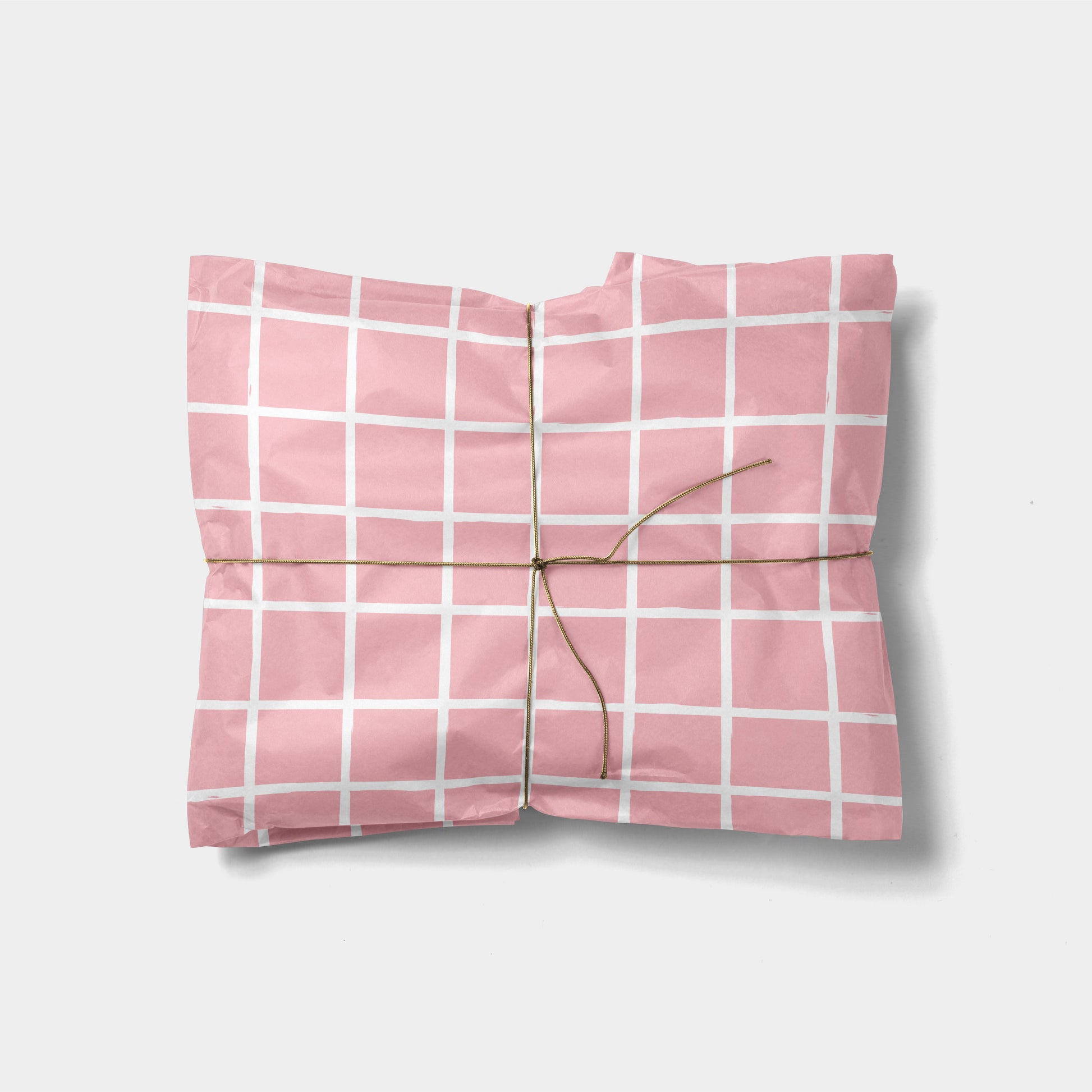 Pink Chalk Plaid Gift Wrap-Gift Wrapping-The Design Craft