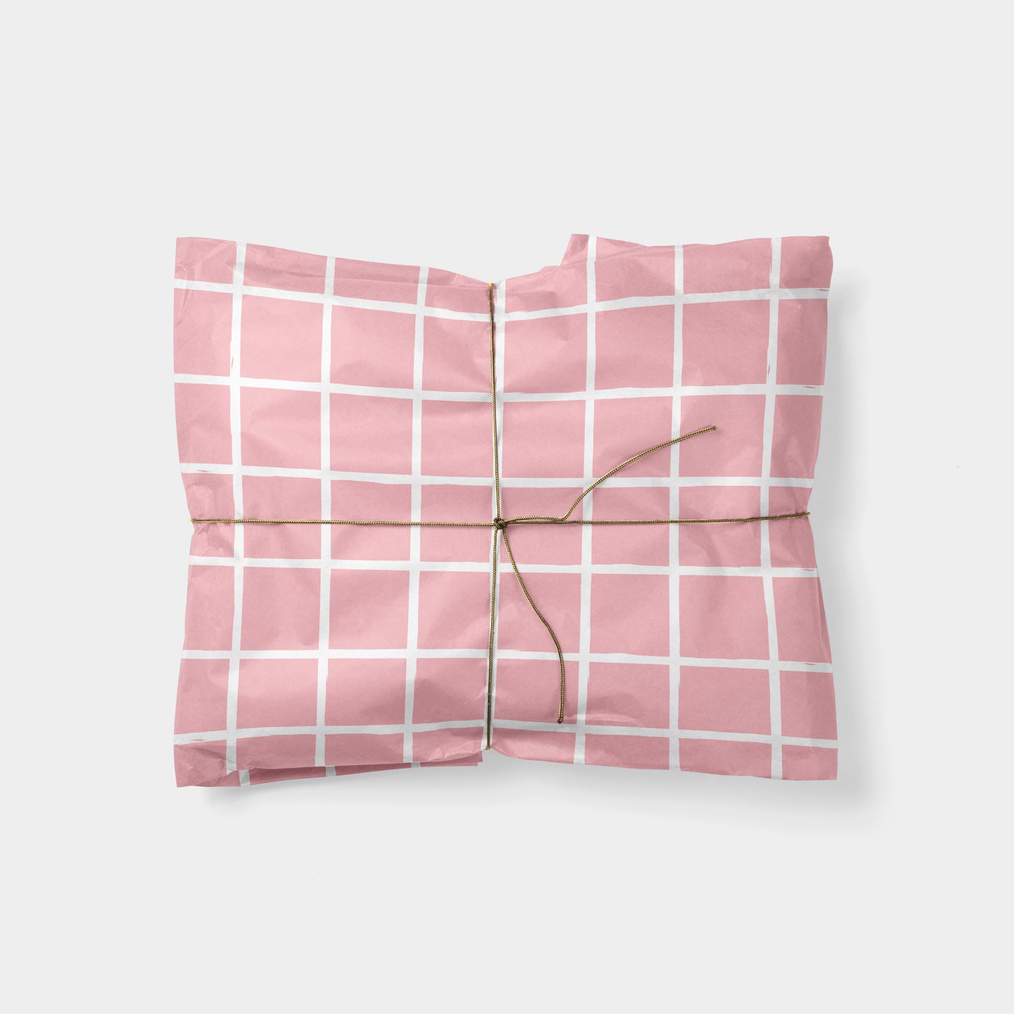 Pink Chalk Plaid Gift Wrap