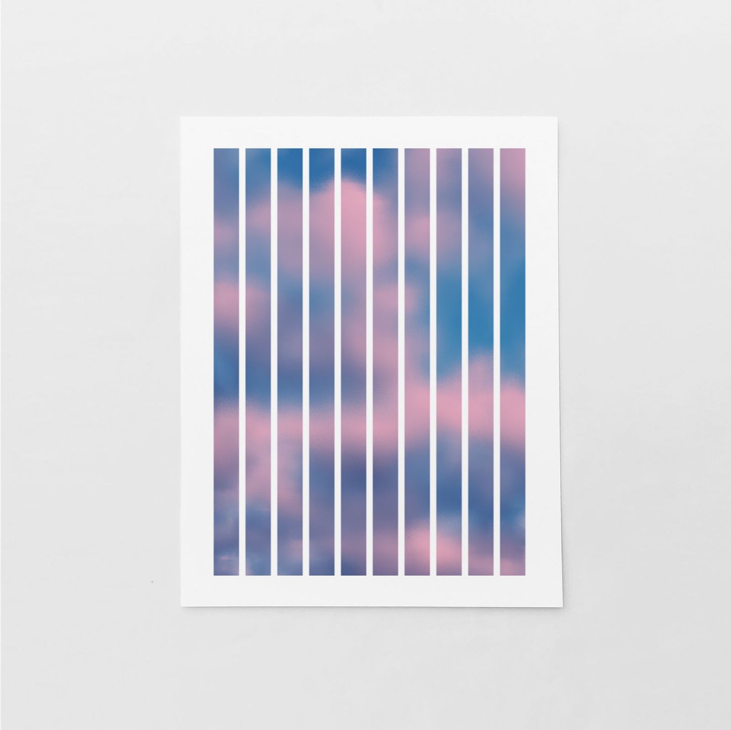 Pink Cloud Line Art Print-Art-The Design Craft