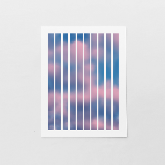 Pink Cloud Line Art Print-Art-The Design Craft