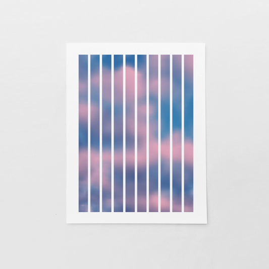 Pink Cloud Line Art Print, Modern-Art Prints-The Design Craft