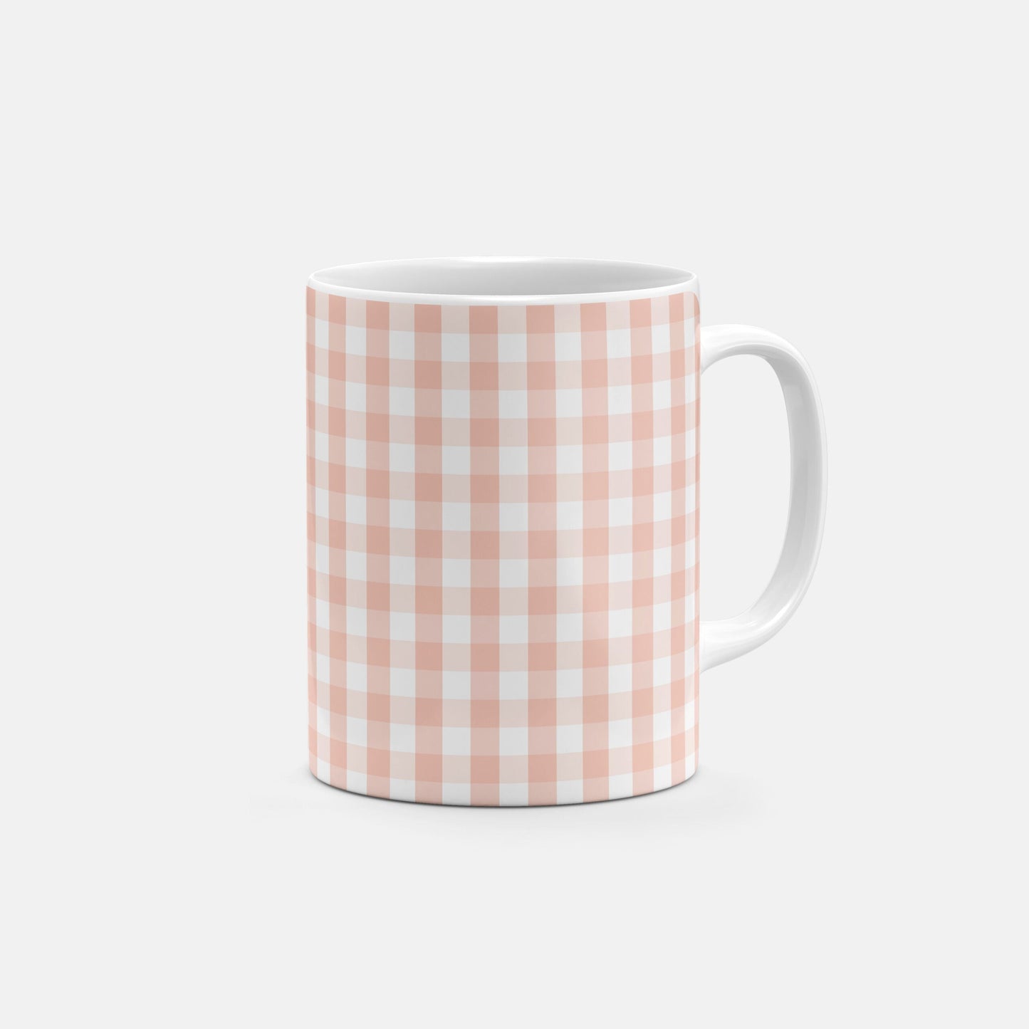 Pink Gingham Mug-The Design Craft