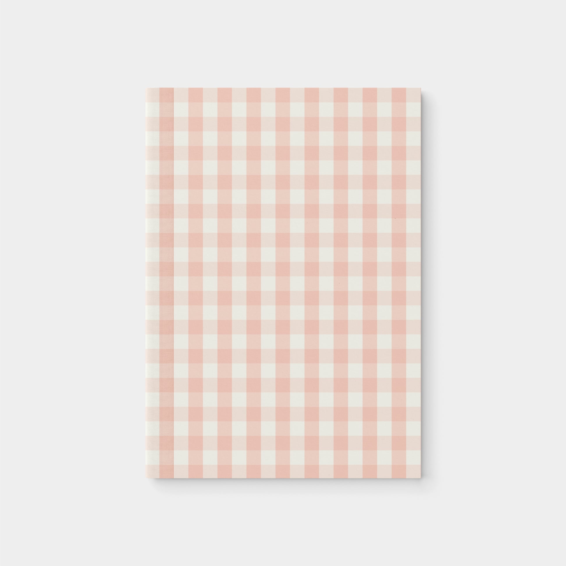 Pink Gingham Print Softcover Notebook