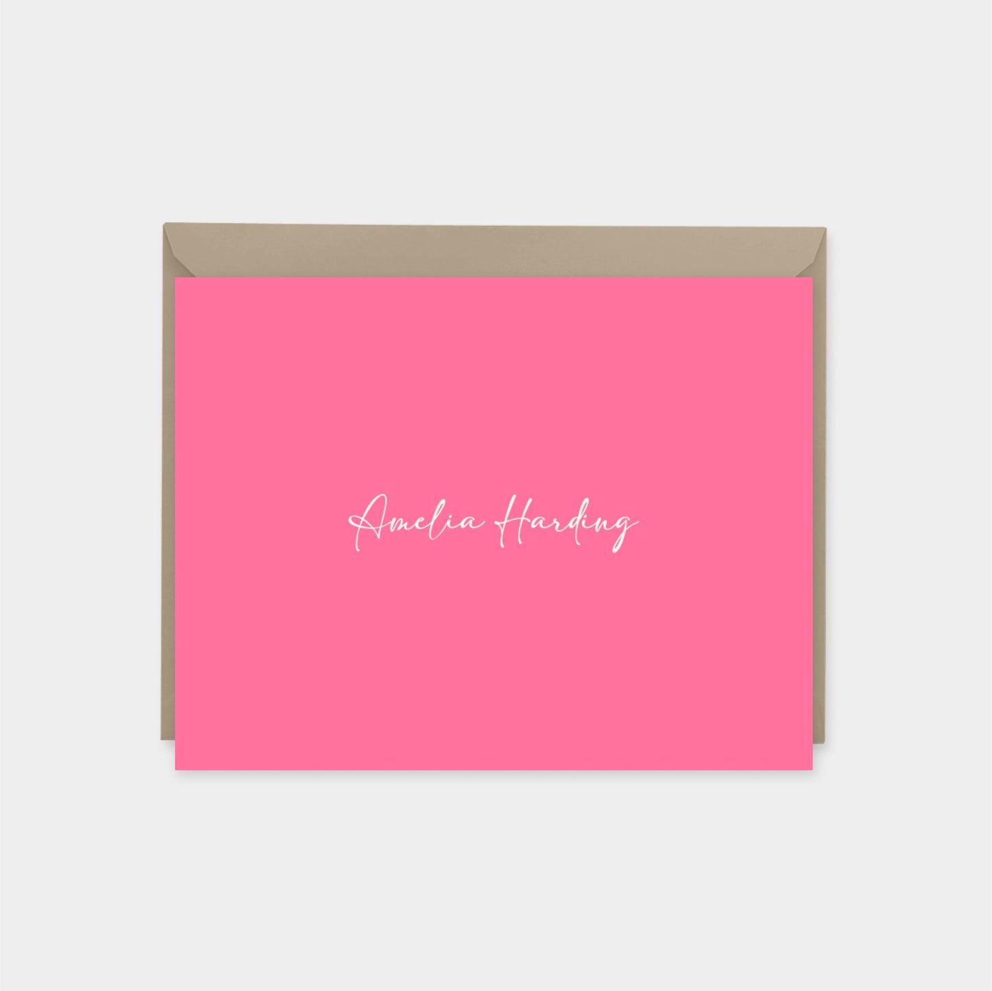 Pink Handwriting Note Card-Greeting & Note Cards-The Design Craft