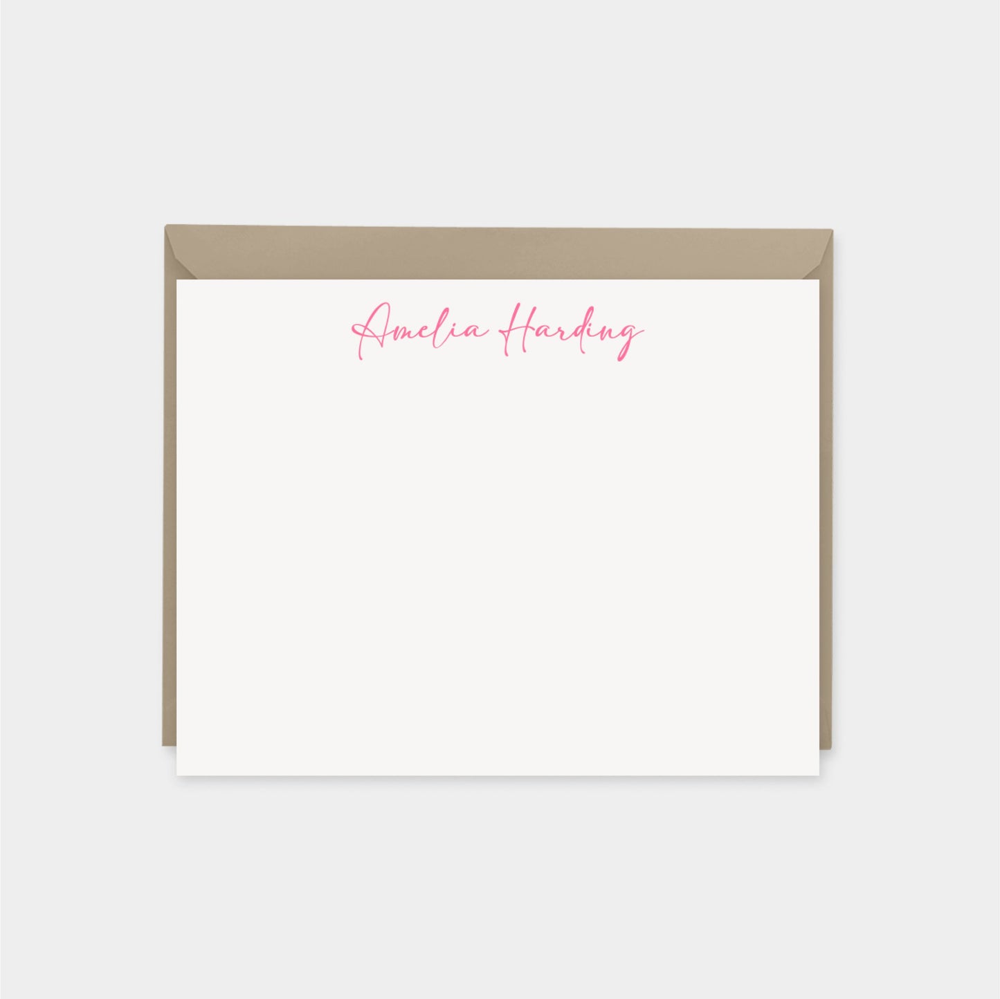 Pink Handwriting Note Card-Greeting & Note Cards-The Design Craft