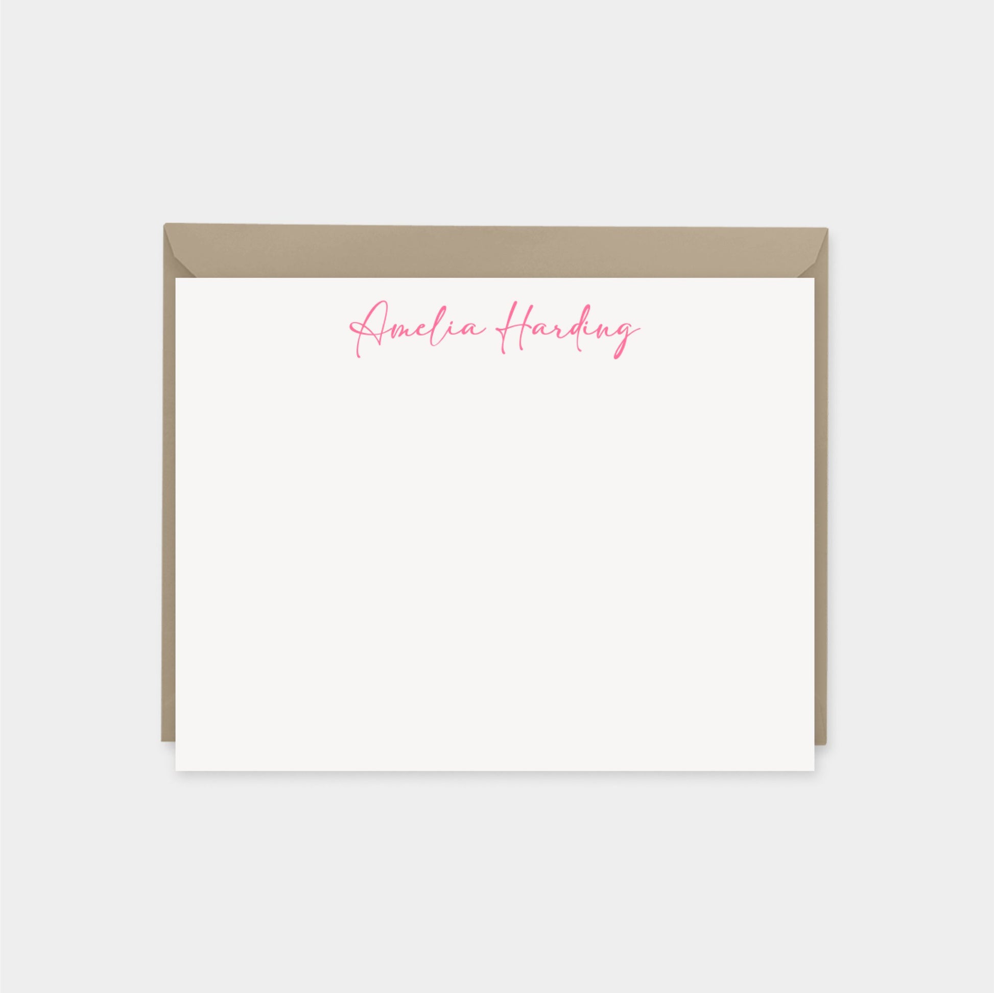 Pink Handwriting Note Card-Greeting & Note Cards-The Design Craft