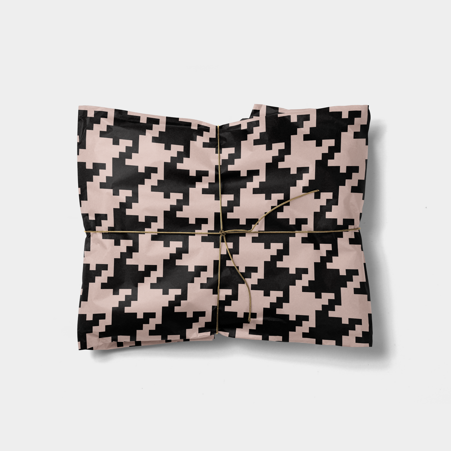 Pink Oversized Houndstooth Gift Wrap-Gift Wrapping-The Design Craft