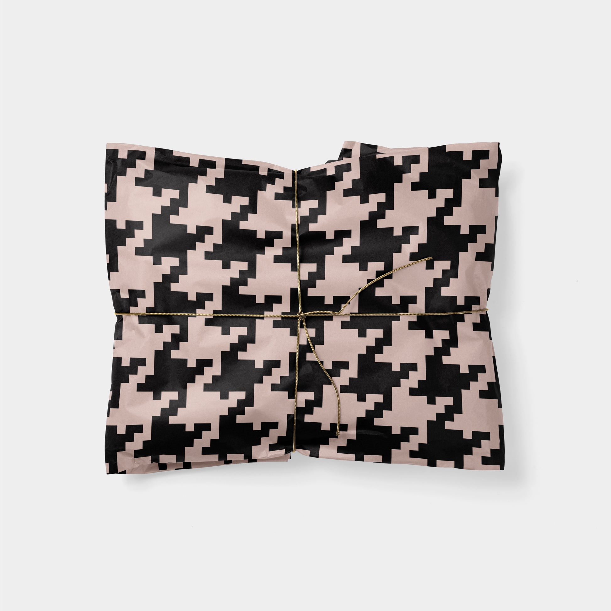 Pink Oversized Houndstooth Gift Wrap
