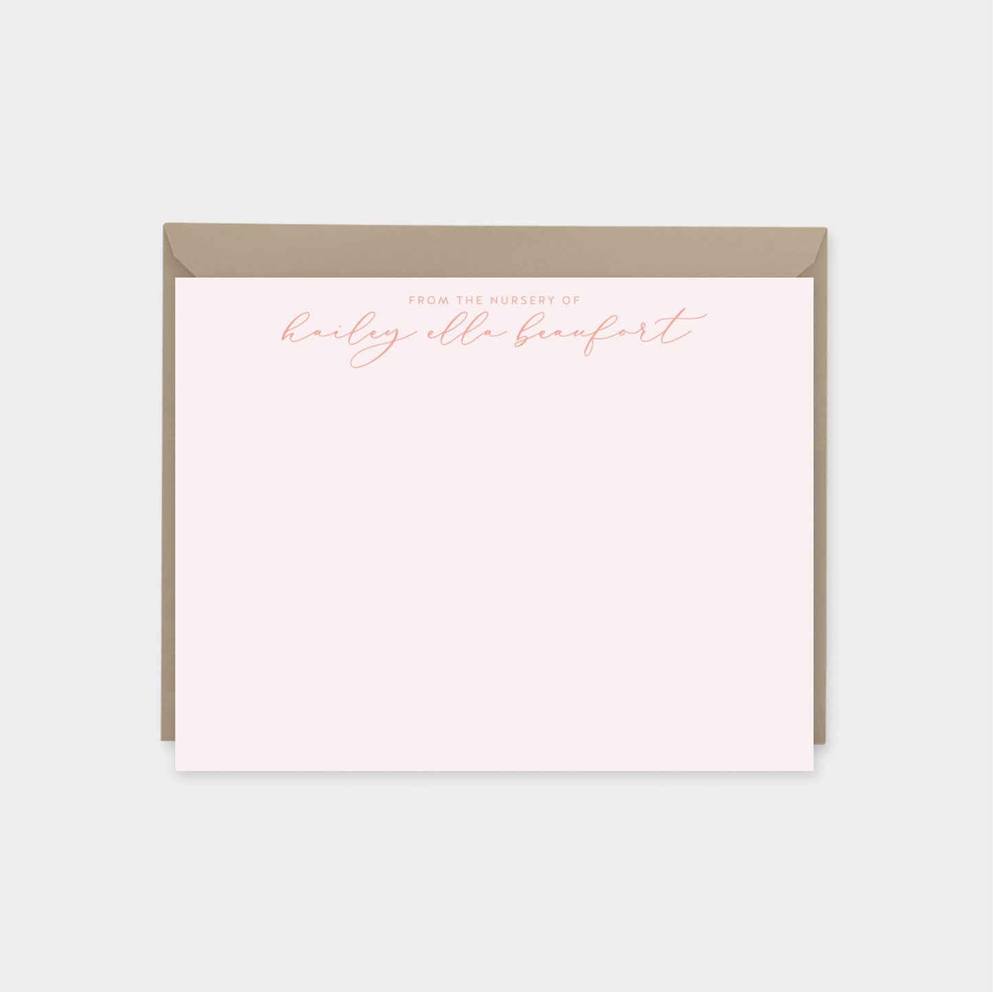 Pink Personalized Note Cards, Stylish-Greeting & Note Cards-The Design Craft