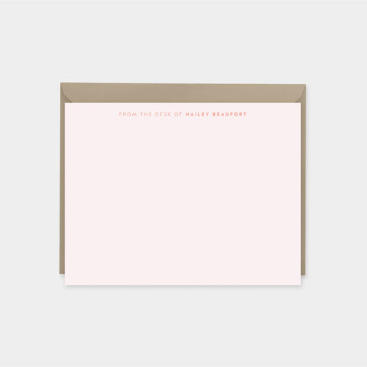 Pink Personalized Note Cards, Stylish-Greeting & Note Cards-The Design Craft