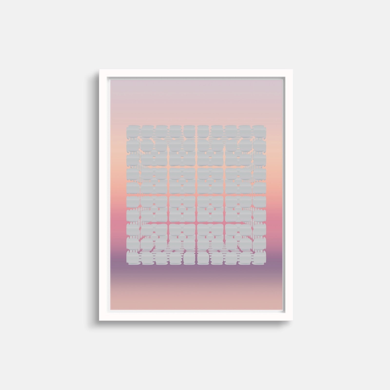 Pink Sunset Panel Grid-Abstract-The Design Craft