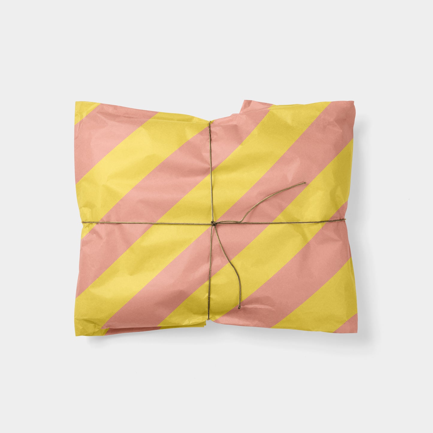 Pink & Yellow Striped Gift Wrap