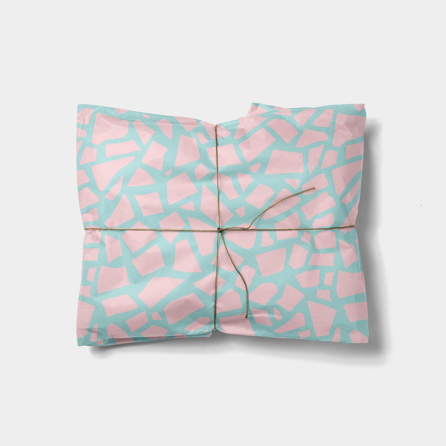 Pink and Blue Chunky Terrazzo Gift Wrap-Gift Wrapping-The Design Craft