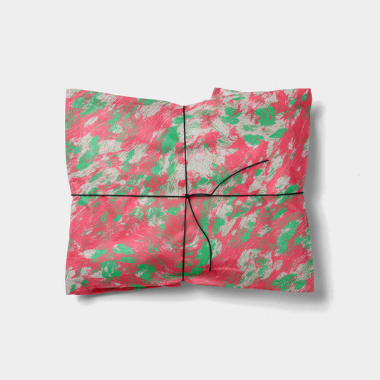 Pink and Green Abstract Wood Gift Wrap-Gift Wrapping-The Design Craft