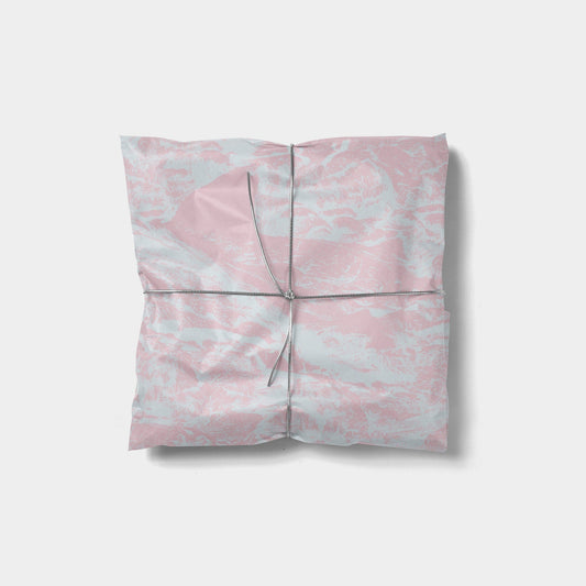 Pink and Ice Blue Terrain Gift Wrap-Gift Wrapping-The Design Craft