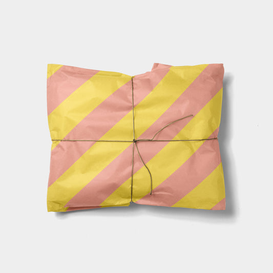 Pink and Yellow Colorful Striped Gift-Gift Wrapping-The Design Craft