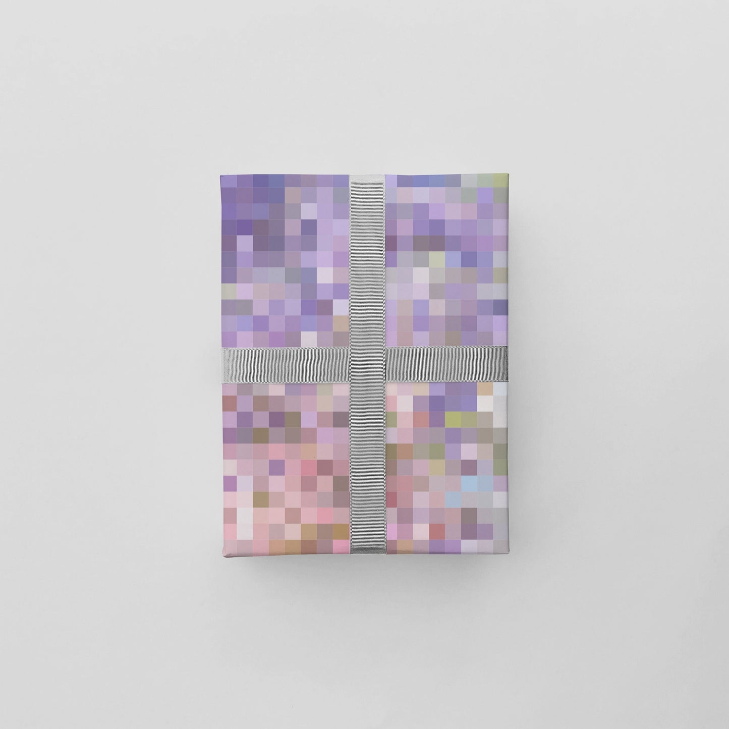 Pixelated Floral Gift Wrap II-Gift Wrapping-The Design Craft