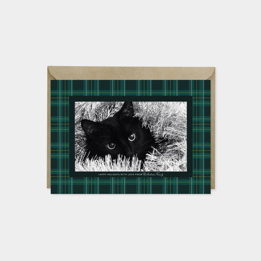 Plaid Holiday Photo Card, Tartan Photo-Greeting & Note Cards-The Design Craft