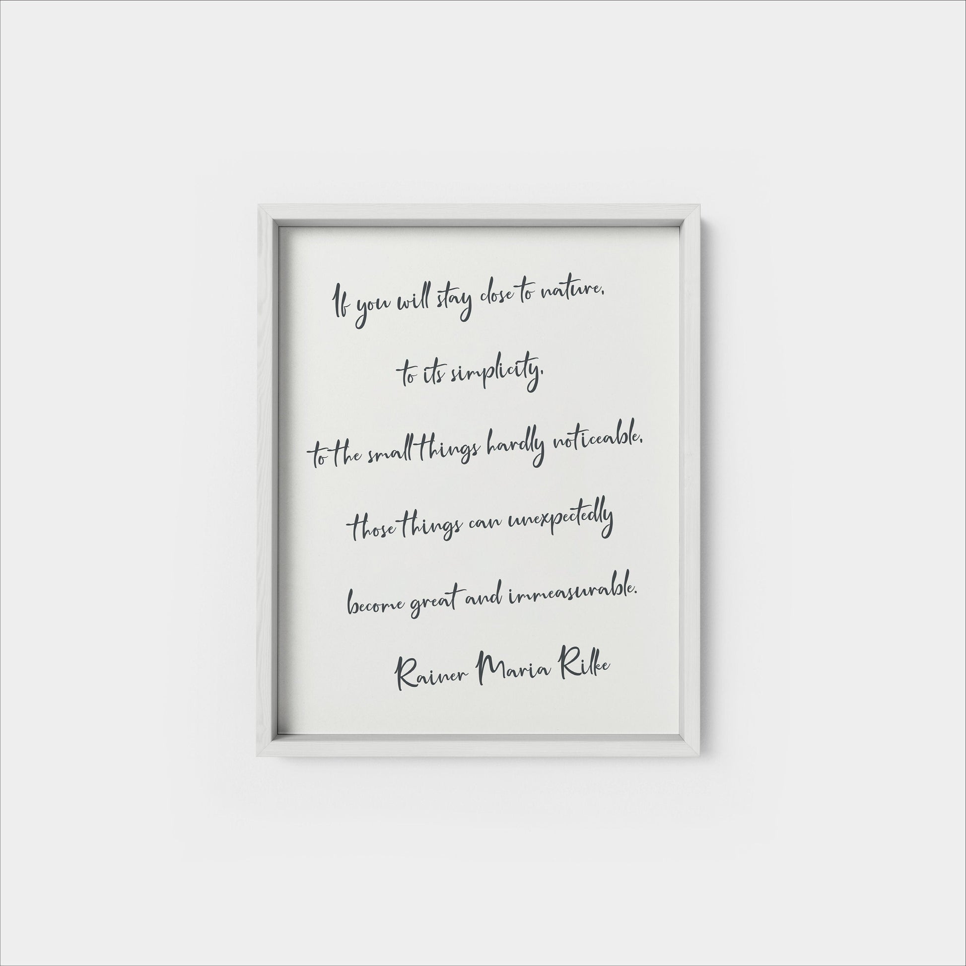 Quote Art Print, Rilke Quote, Rilke Art-Art Prints-The Design Craft