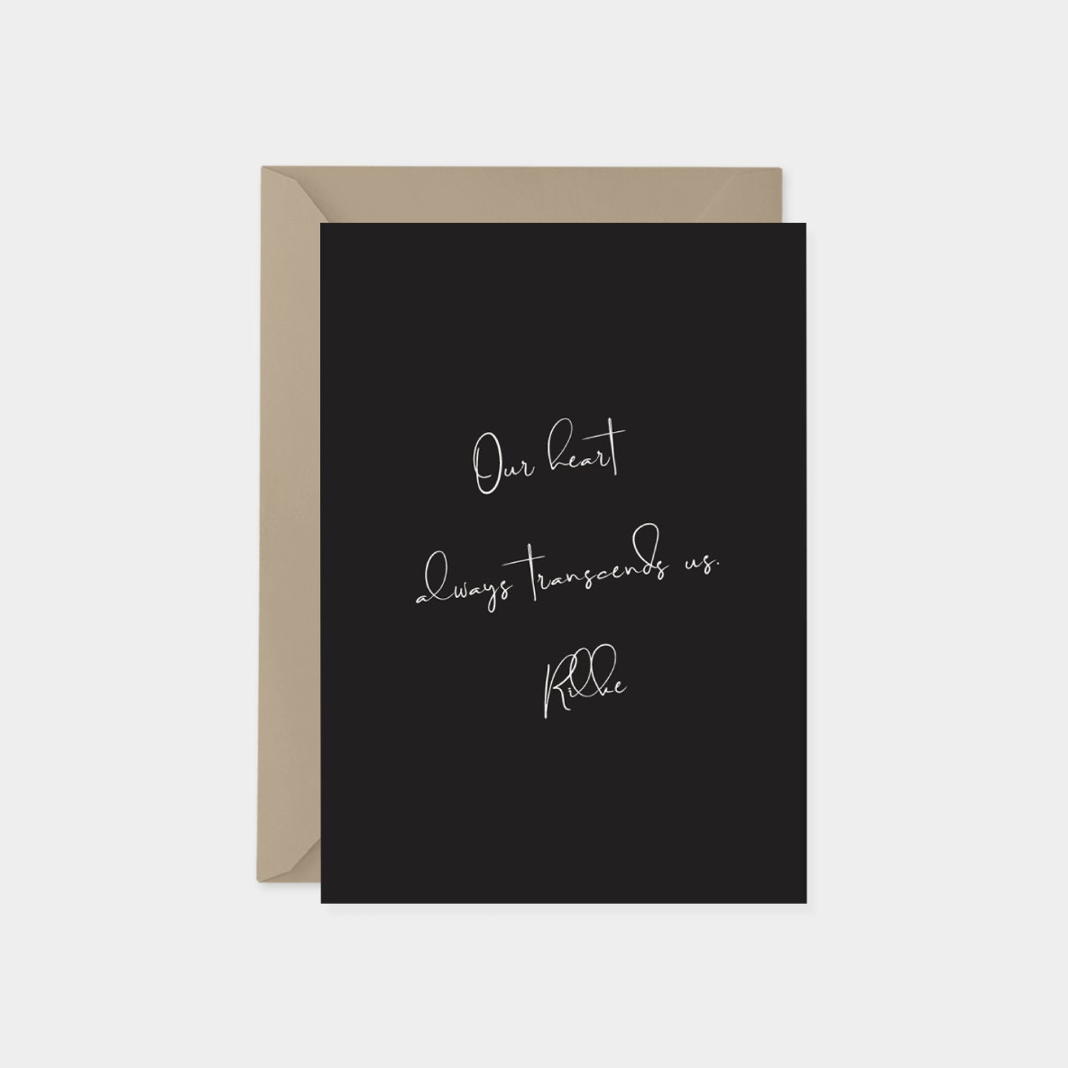 Quote Card, Rilke Quote, Custom Quote,-Greeting & Note Cards-The Design Craft