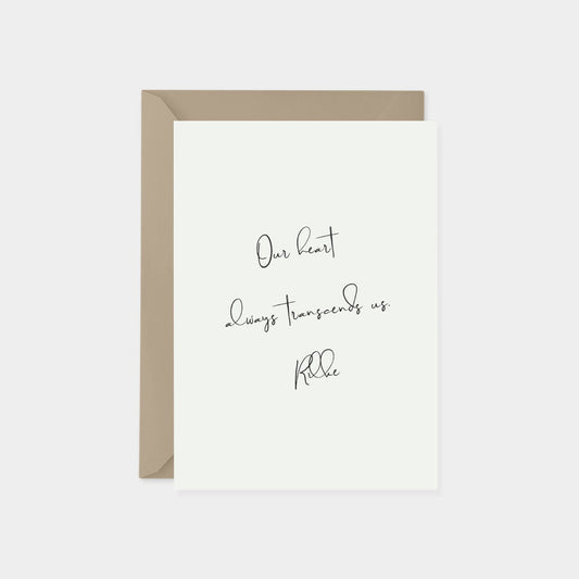 Quote Card, Rilke Quote, Custom Quote,-Greeting & Note Cards-The Design Craft