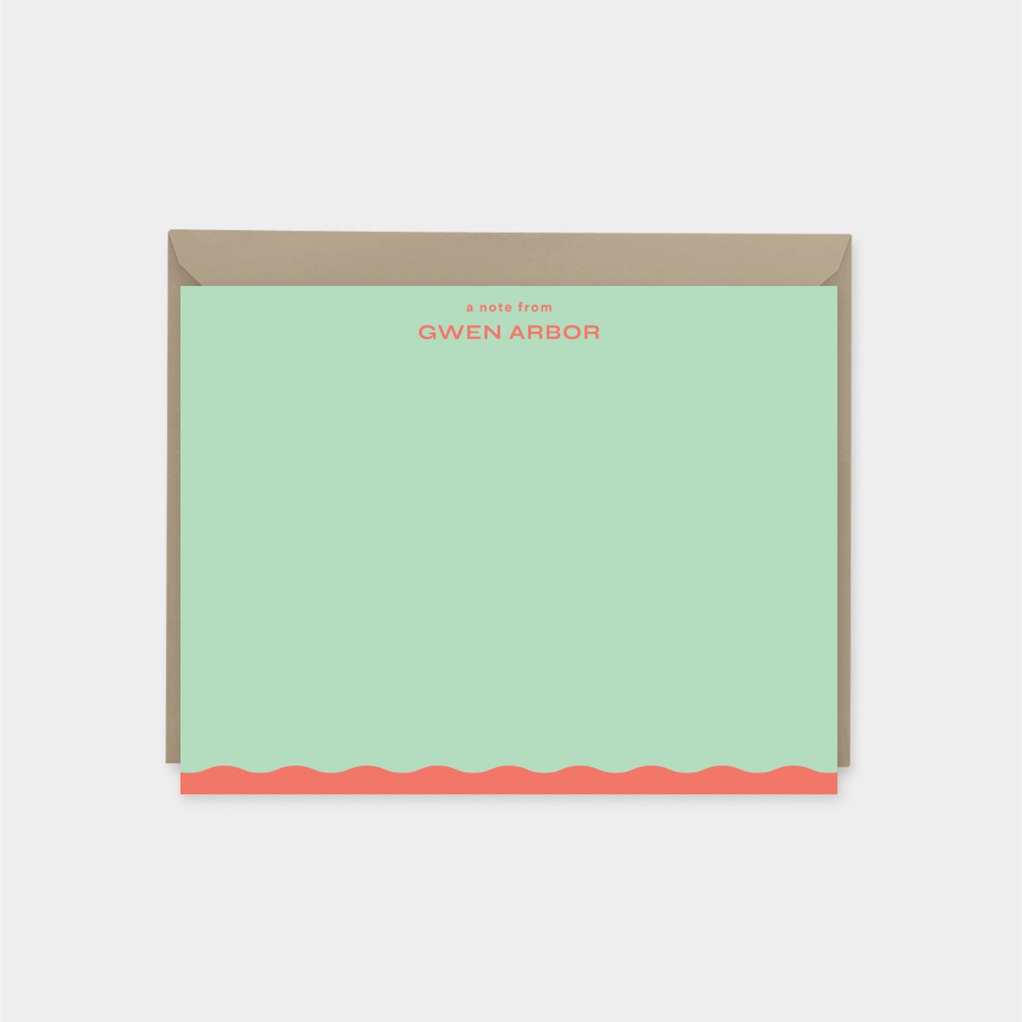 Recycled Wavy Edge Note Card VI,-Greeting & Note Cards-The Design Craft