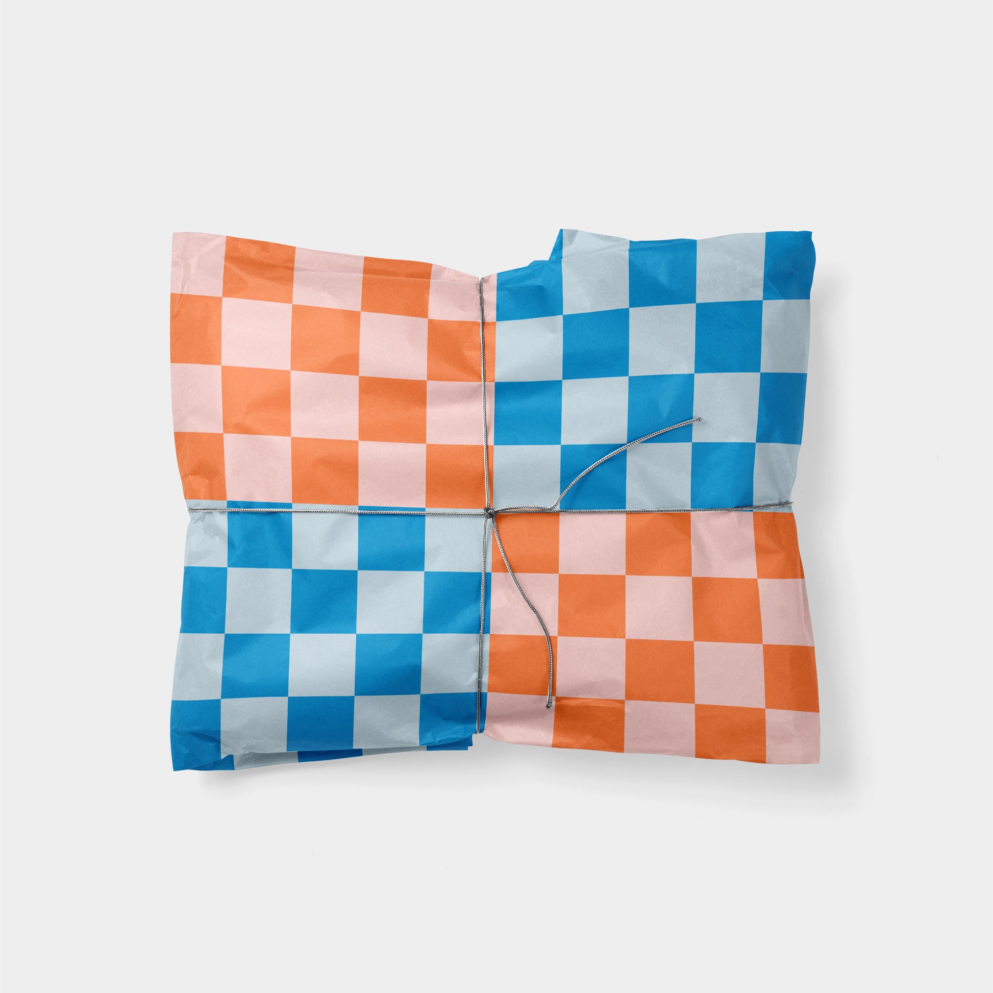Red & Blue Checkerboard Gift Wrap