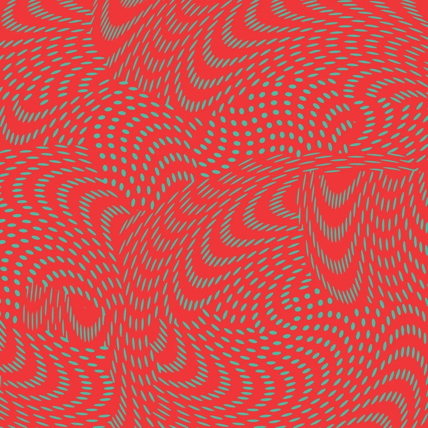 Red Dot Waves Gift Wrap