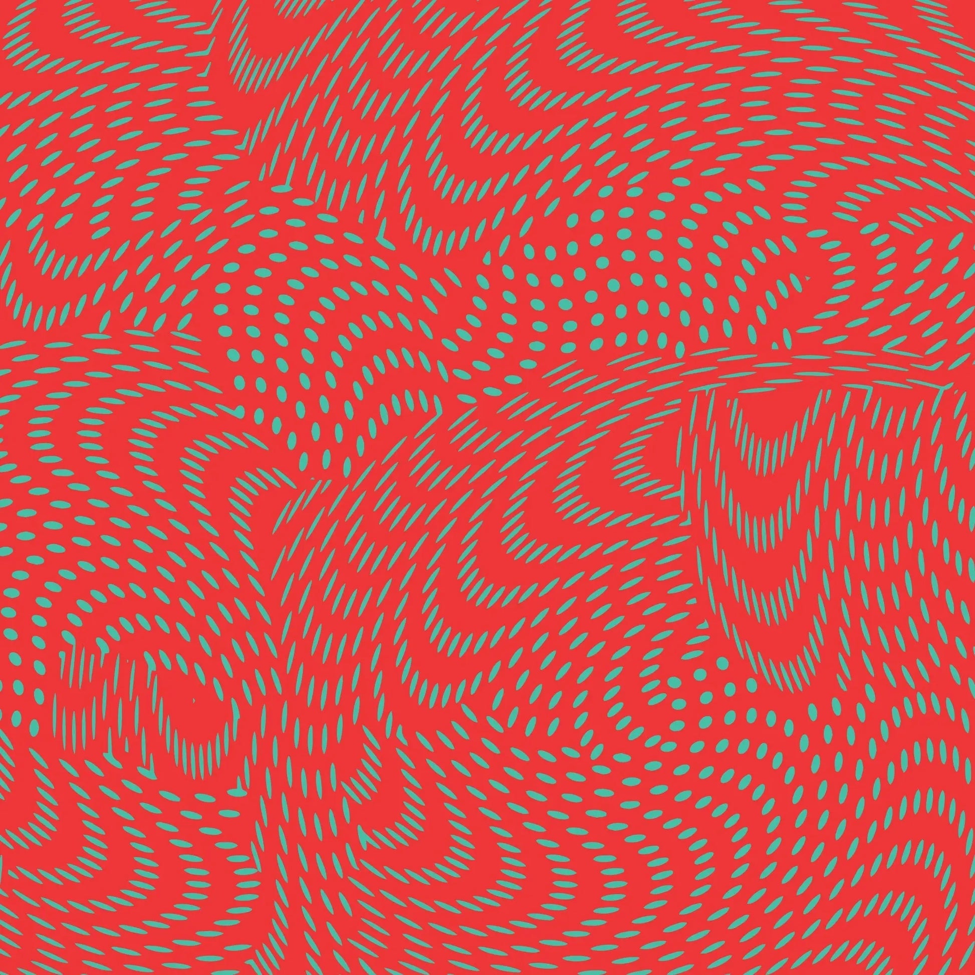 Red Dot Waves Gift Wrap