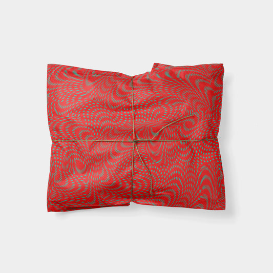 Red Dot Waves Gift Wrap