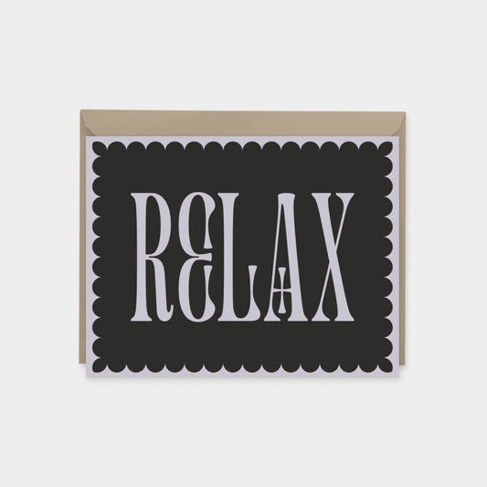 "Relax" Decorative Typography Cards-Greeting & Note Cards-The Design Craft