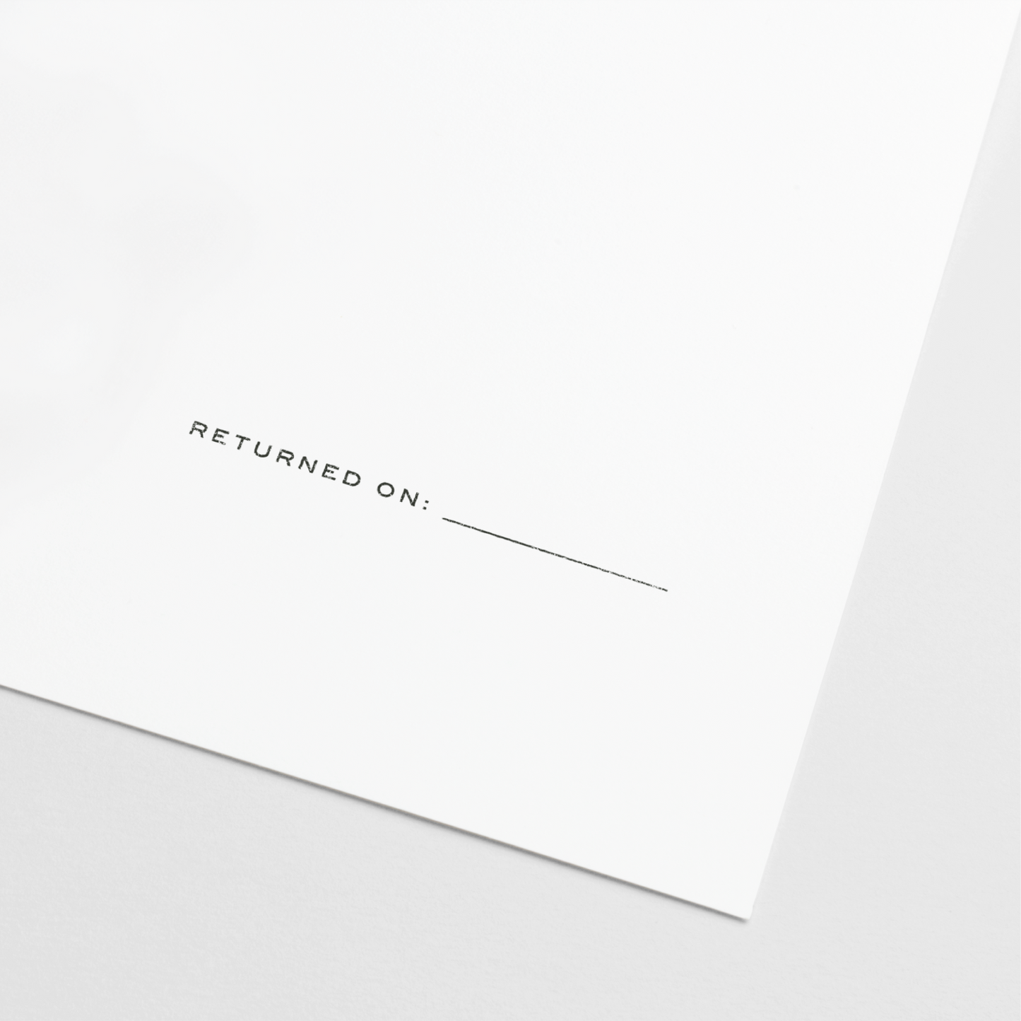 "Returned On" Teacher Stamp