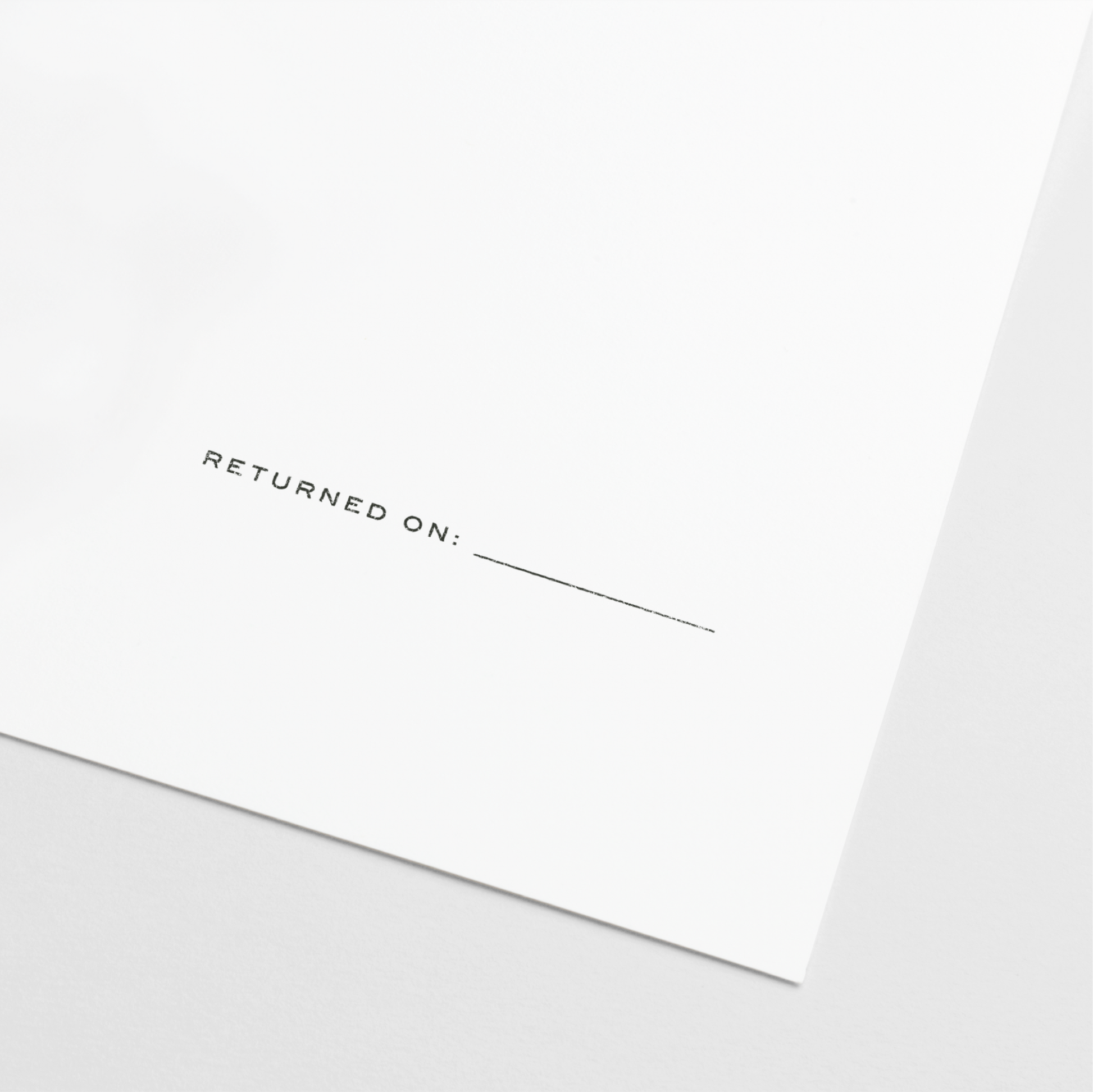 "Returned On" Teacher Stamp