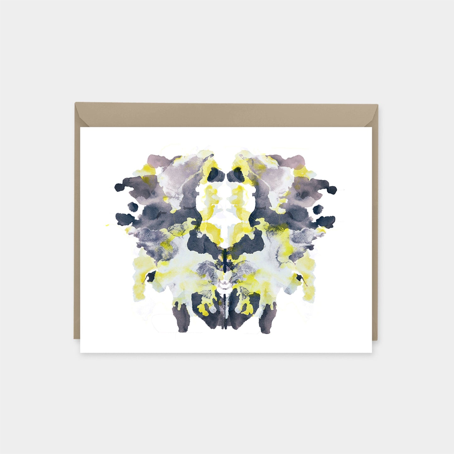 Rorschach Test Card II, India Ink Art-Greeting & Note Cards-The Design Craft