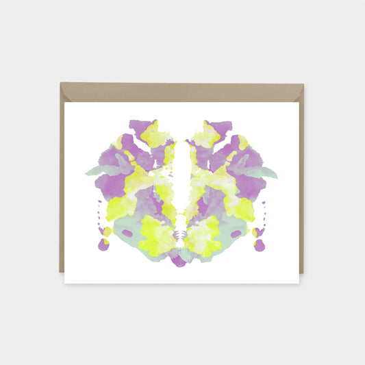 Rorschach Test Card IV, India Ink Art-Greeting & Note Cards-The Design Craft