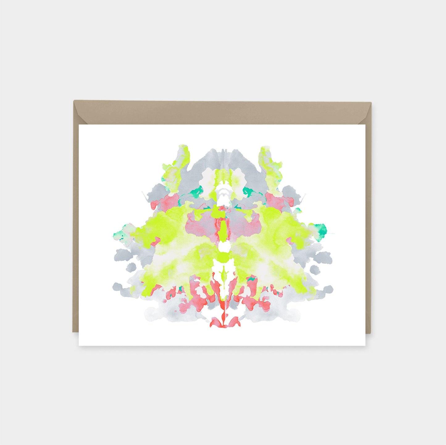 Rorschach Test Card, India Ink Art Card-Greeting & Note Cards-The Design Craft